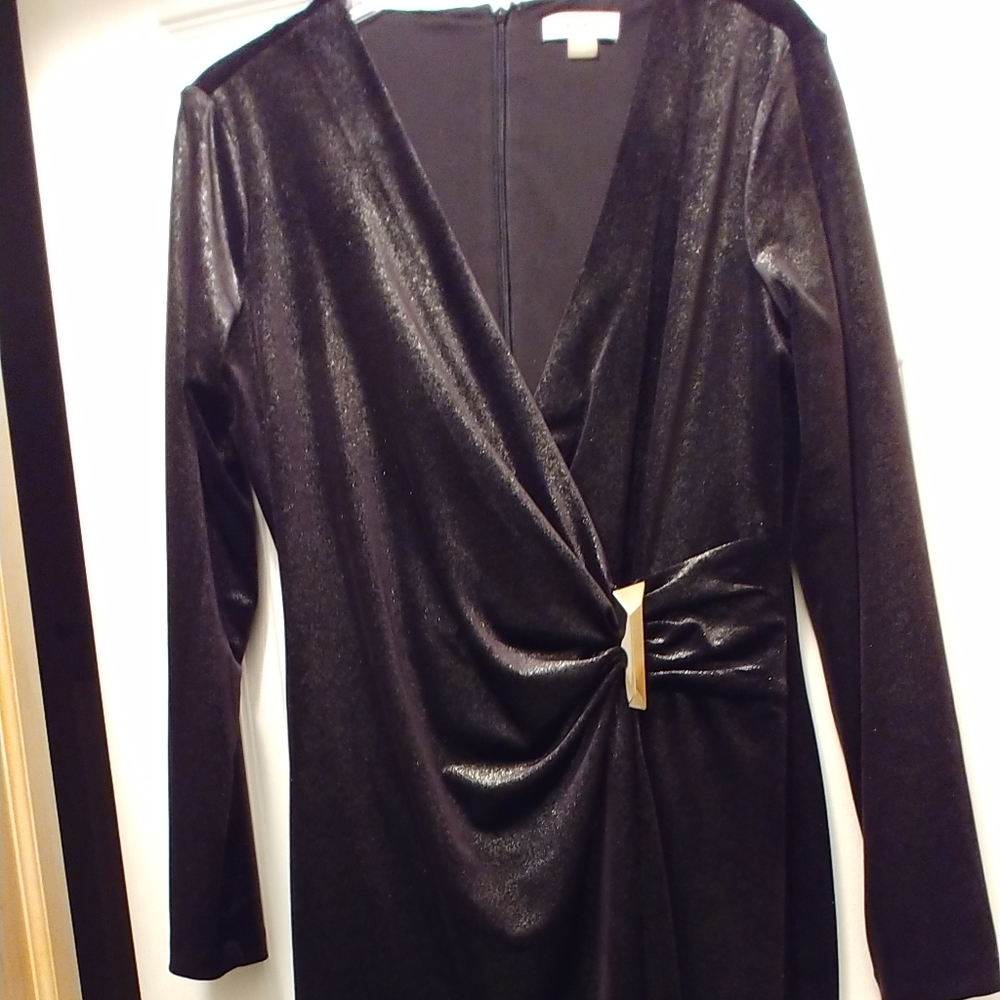 Brand newCalvin Klein Metallic Buckle Sheath Dress